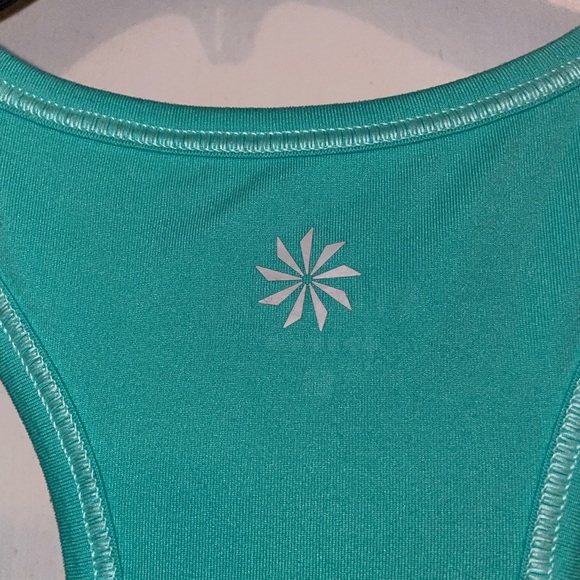 ATHLETA TURQUOISE MEDIUM WORKOUT TOP. - Picture 4 of 6